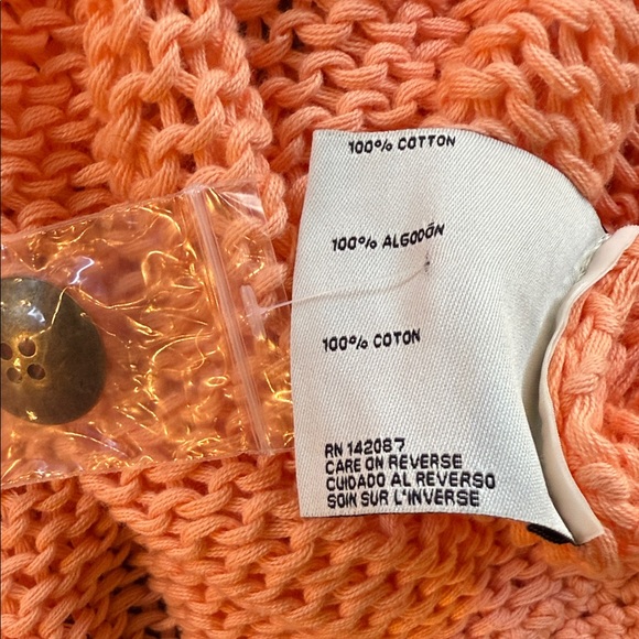 Simply Noelle Peach Sweater Crop Cardigan, Small, NWOT - Picture 7 of 9